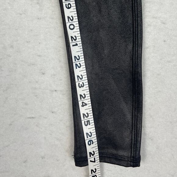 Spanx Faux Leather Leggings Contoured Power Waistband Black Size Small - Picture 7 of 10